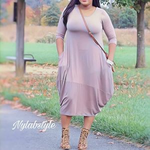 Mocha Harem Dress w/ Pockets